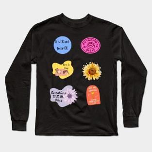 Depression Stickers for Mental Health Long Sleeve T-Shirt
